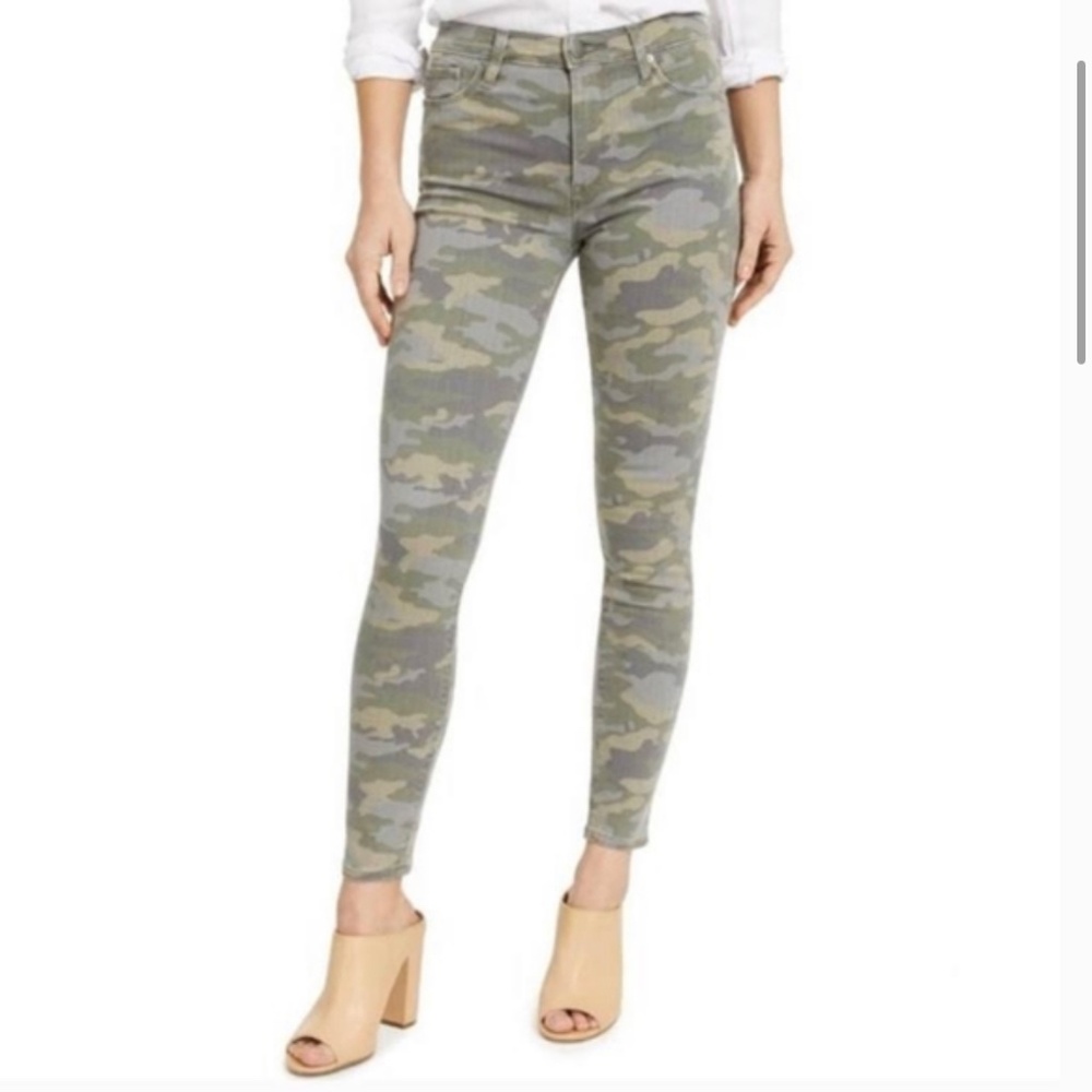 Hudson Jeans Nico Super Skinny Ankle 26 camouflage Camo Mid rise denim